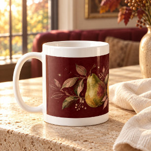 Velvet Pears Burgundy Gouache Mug
