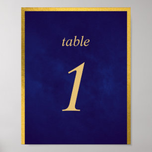 Velvet Purple Gold Fairy Tale Table Number Cute Poster