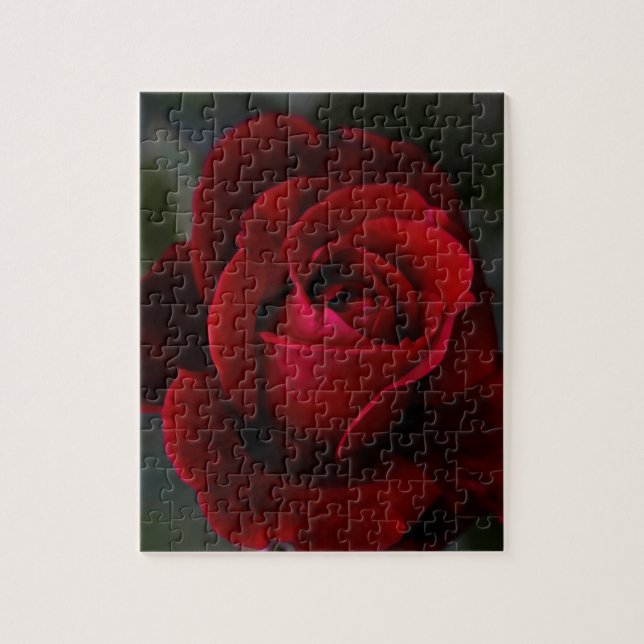 Velvet Red Rose of Romance Jigsaw Puzzle (Vertical)