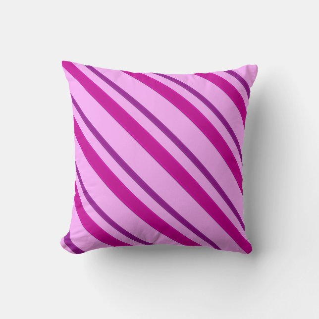 Velvet ribbons, plum and pink cushion (Front)