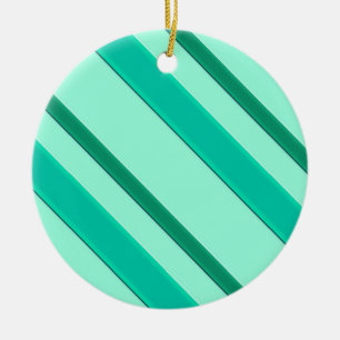 Velvet ribbons, turquoise and aqua ceramic tree decoration