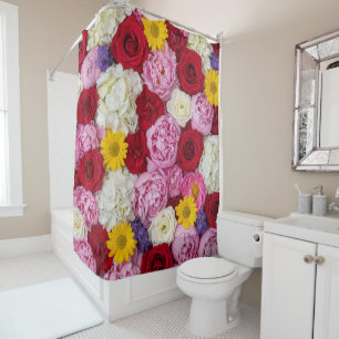 Velvet Rose and Peony Bliss Shower Curtain