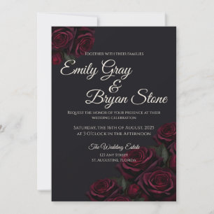 Velvet Rose Wedding Invitation
