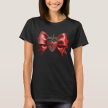Velvet strawberry bow