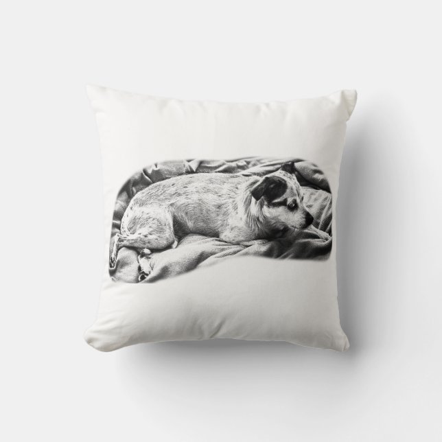 Velvet-Tone Terrier, Resting Repose Cushion (Front)