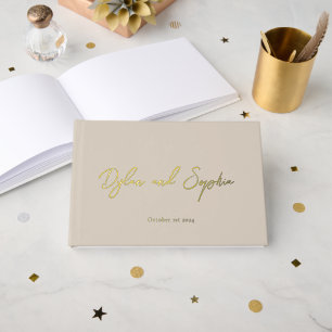 Velvet Wedding Guest Book Personalised Hardcover