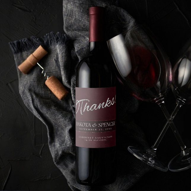 Velvet Wine Grunge | Maroon Bordeaux Merlot Thanks Label (Creator Uploaded)