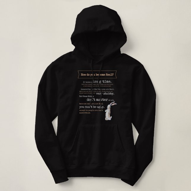 Velveteen Rabbit Book Quote 1922 Becoming Real Ski Hoodie (Design Front)