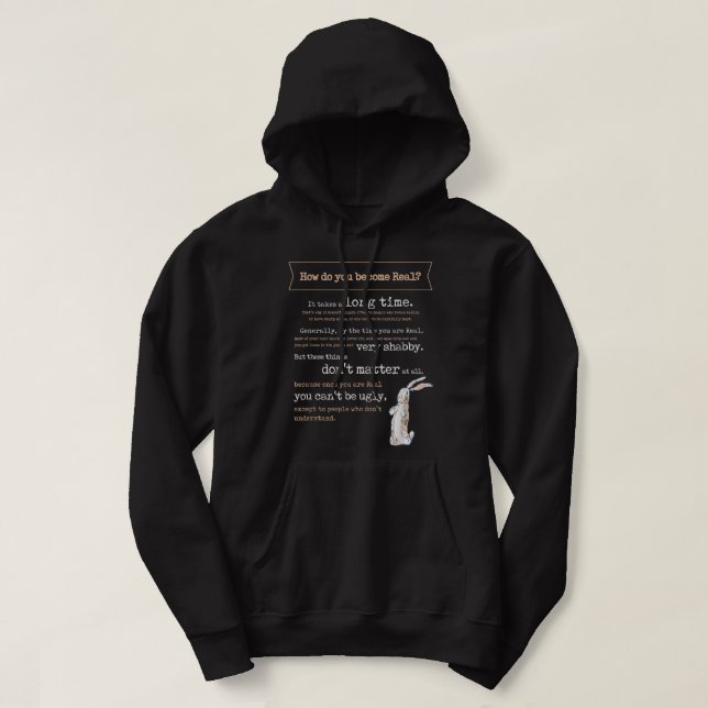 Velveteen Rabbit Book Quote 1922 Becoming Real Ski Hoodie (Design Front)
