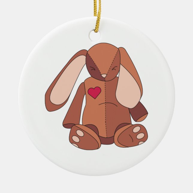 Velveteen Rabbit Ceramic Tree Decoration (Front)