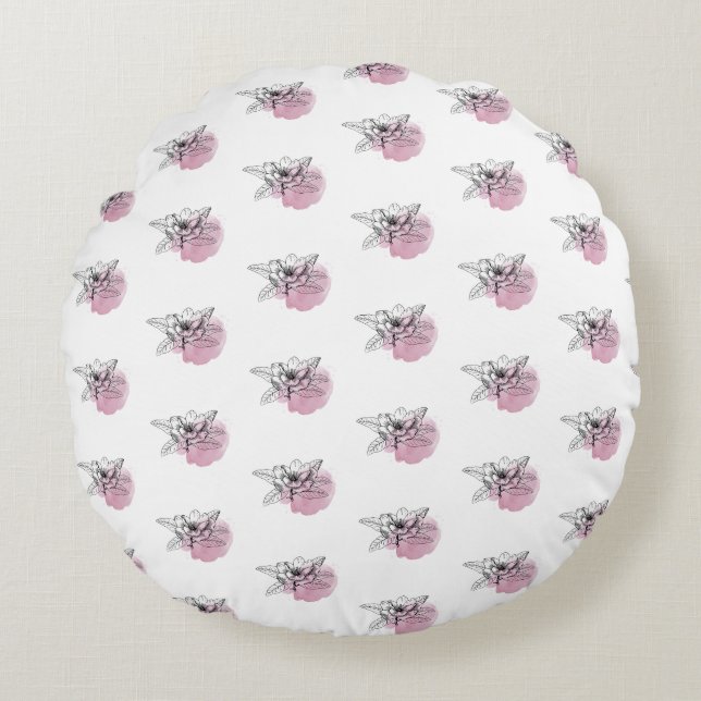 #velvettuftedcushionRoundPillow Round Cushion (Front)