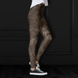 Velvety Bronze Damask | Brown Baroque Grunge Leggings<br><div class="desc">90s Grunge, All Grown Up! Edgy and dramatic gothic-inspired dark velvety baroque damask in deep rich hued palette creates an opulent vintage crushed velvet texture. From the luxurious and sophisticated "Moody Jewel Tones" collection, this novelty modern contemporary mixed medium unisex (yet feminine) abstract effect adds perfect pop of dusky muted,...</div>