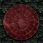 Velvety Henna Damask | Red Distressed Grunge Dartboard<br><div class="desc">90s Grunge, All Grown Up! Edgy and dramatic gothic-inspired dark velvety baroque damask in deep rich hued palette creates an opulent vintage crushed velvet texture. From the luxurious and sophisticated "Moody Jewel Tones" collection, this novelty modern contemporary mixed medium unisex (yet feminine) abstract effect adds perfect pop of dusky muted,...</div>