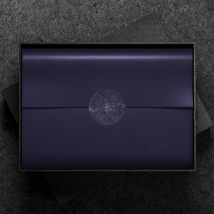 Velvety Midnight Damask   Indigo Purple Grunge Classic Round Sticker