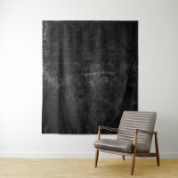 Velvety Onyx Damask | Black Grunge Photo Backdrop