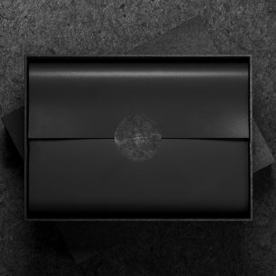 Velvety Onyx Damask   Black Vampy Grunge Baroque Classic Round Sticker