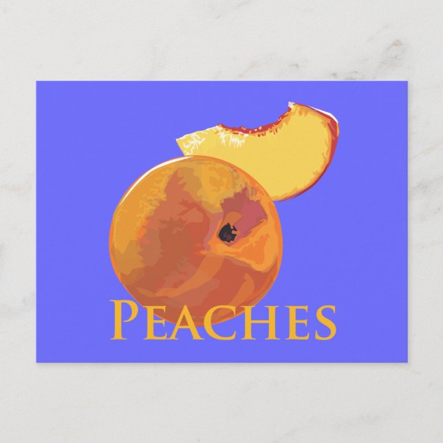 Velvety Peaches Postcard (Front)