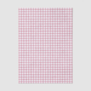 Velvety Pink and White Small Gingham Charm Tissue Paper
