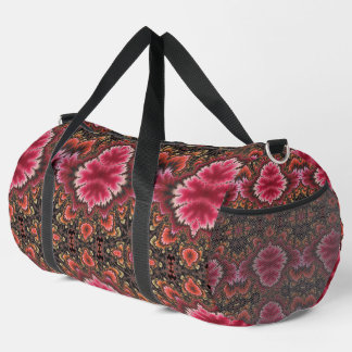 Velvety Soft Pink Floral Look Fractal Abstract Duffle Bag