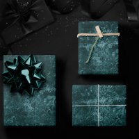 Velvety Teal Damask | Dark Green Grunge Baroque