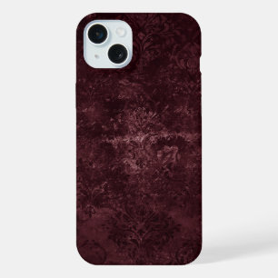 Velvety Wine Damask Bordeaux Sangria Grunge Glam iPhone 15 Plus Case