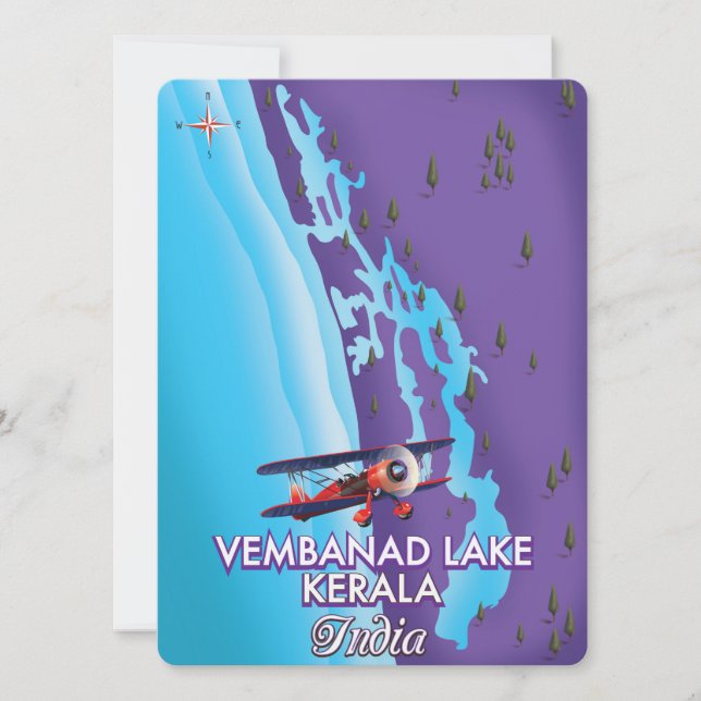 Vembanad Lake ,India travel poster (Front)