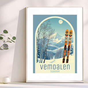 Vemdalen Härjedalen Sweden ski resort Poster