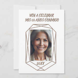 Ven A Celebrar mis 68 Años Fiesta de Cumpleaños  Invitation