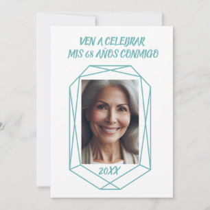 Ven A Celebrar mis 68 Años Fiesta de Cumpleaños Invitation