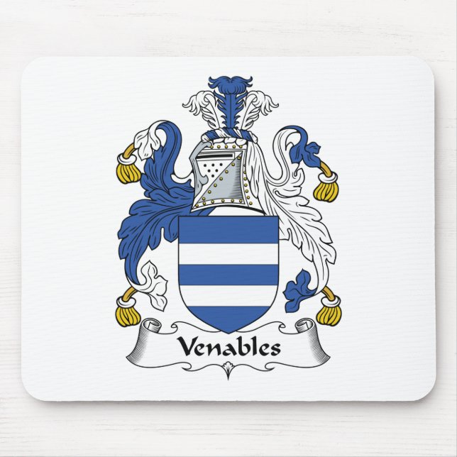 Venables Family Crest Mouse Mat (Front)