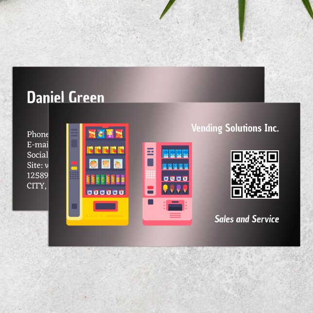 Vending Custom QR Business Card (Vending Custom QR Business Cards)