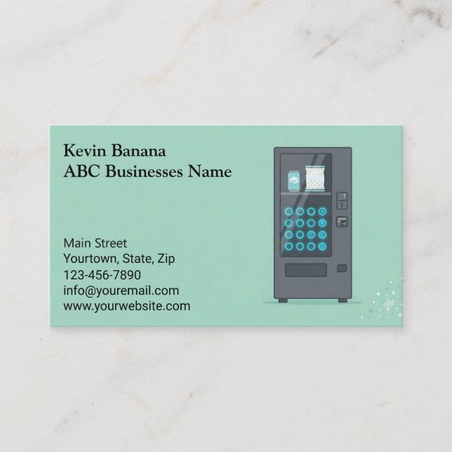 Vending Machine Business Card (Front)