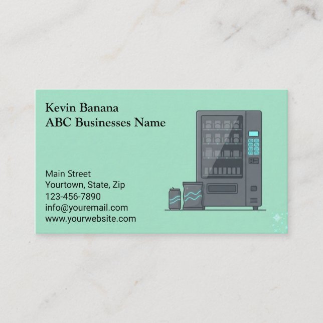 Vending Machine Business Card (Front)