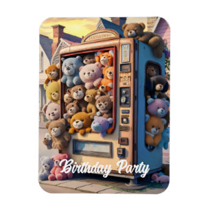 Vending machine filled with teddy Bears Magnet