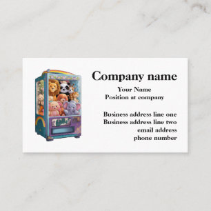 vending machine full of teddy bears business card