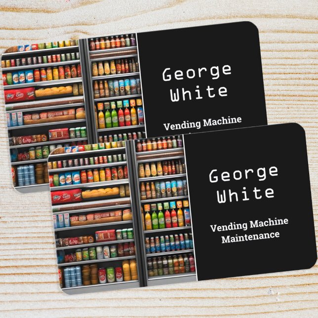 Vending Maintenance Business Card (Vending Services Visiting Cards)