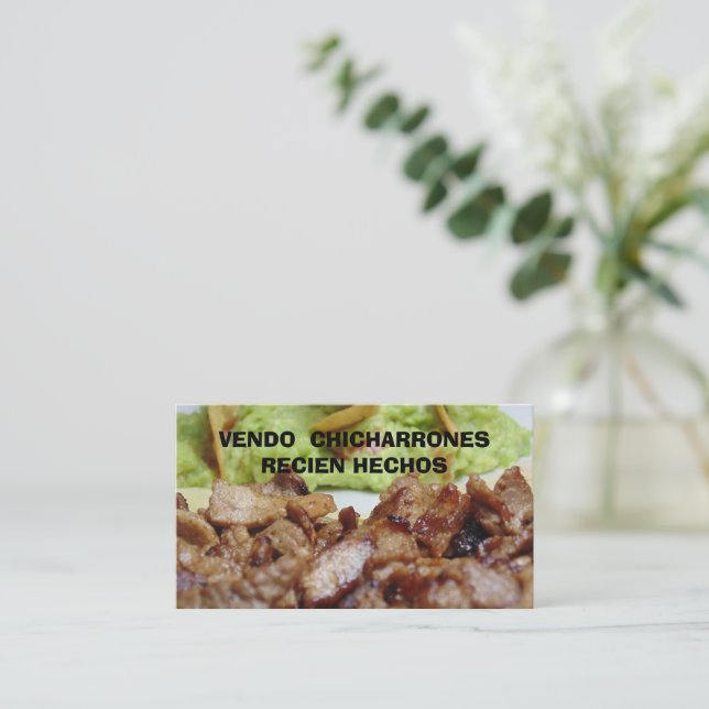 Vendo chicharrones business card (Standing Front)
