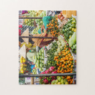 Vendors on vegetable market jigsaw puzzle