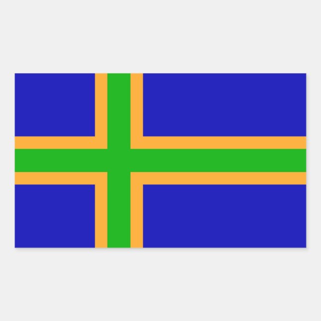 Vendsyssel district Denmark region flag symbol cro Rectangular Sticker (Front)