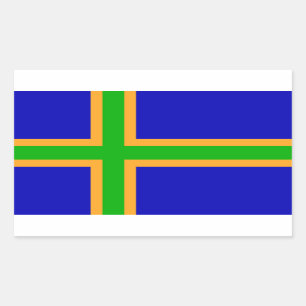 Vendsyssel district Denmark region flag symbol cro Rectangular Sticker