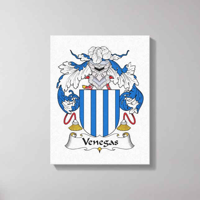 Venegas Family Crest Canvas Print (Front)