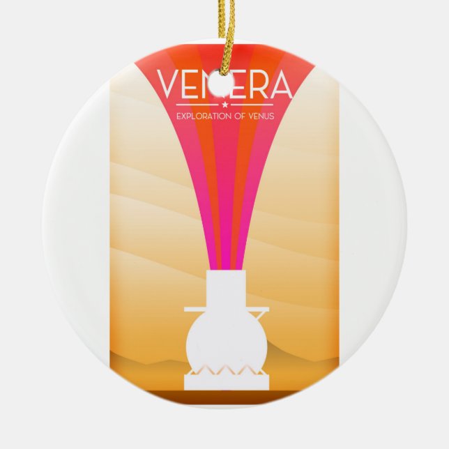 Venera Exploration of Venus Ceramic Tree Decoration (Front)