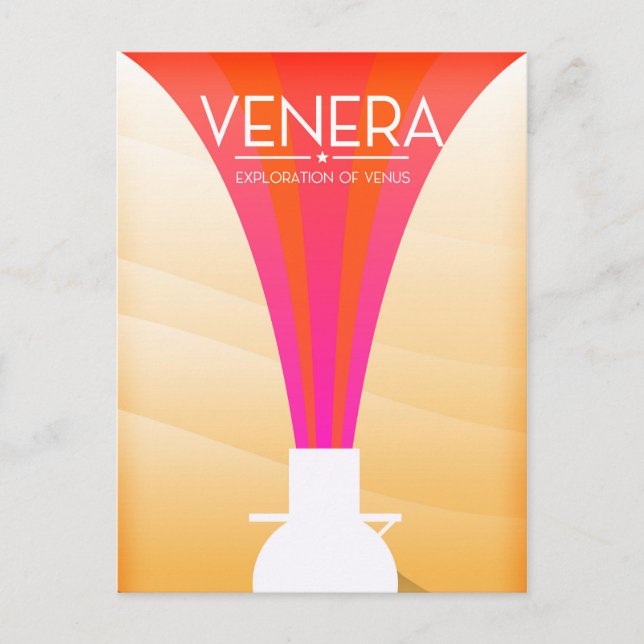 Venera Exploration of Venus Postcard (Front)