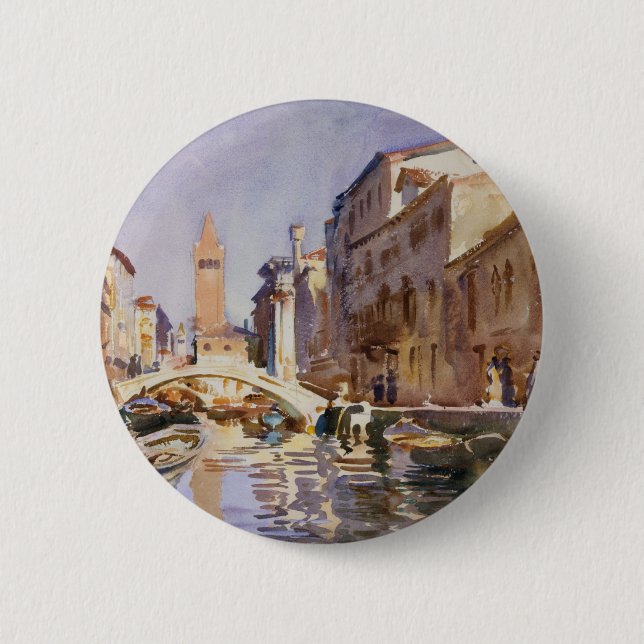 Venetian Canal 6 Cm Round Badge (Front)