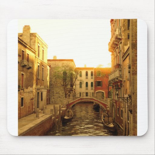 Image of Venetian Canal in the Morning Mouse Mat
