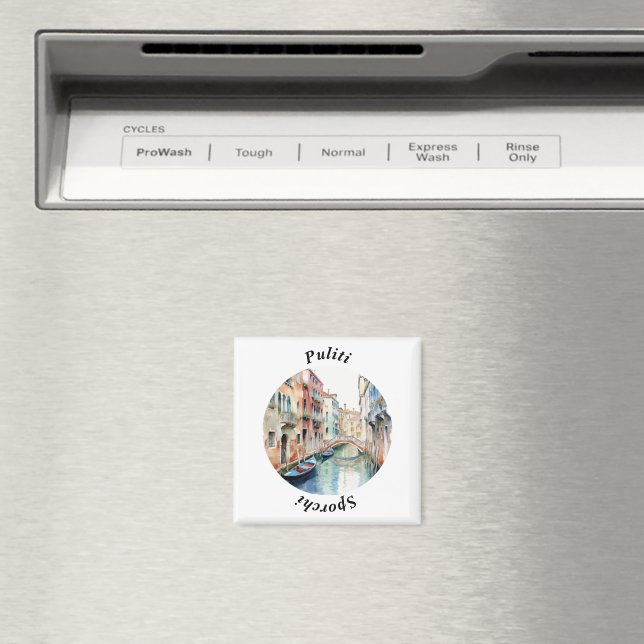 Venetian Canal Italian Clean/Dirty Dishwasher  Magnet (In Situ (Dishwasher))