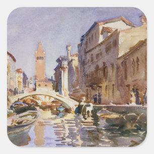 Venetian Canal Square Sticker