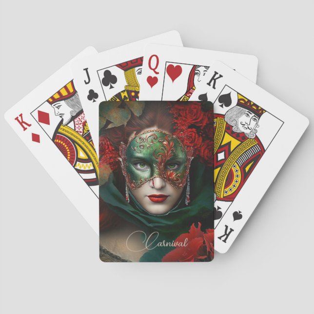 Venetian Carnival Beauty Playing Cards (Back)