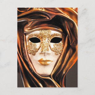 Venetian Carnival Mask Postcard