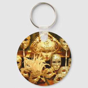 Venetian Carnival Masks Key Ring
